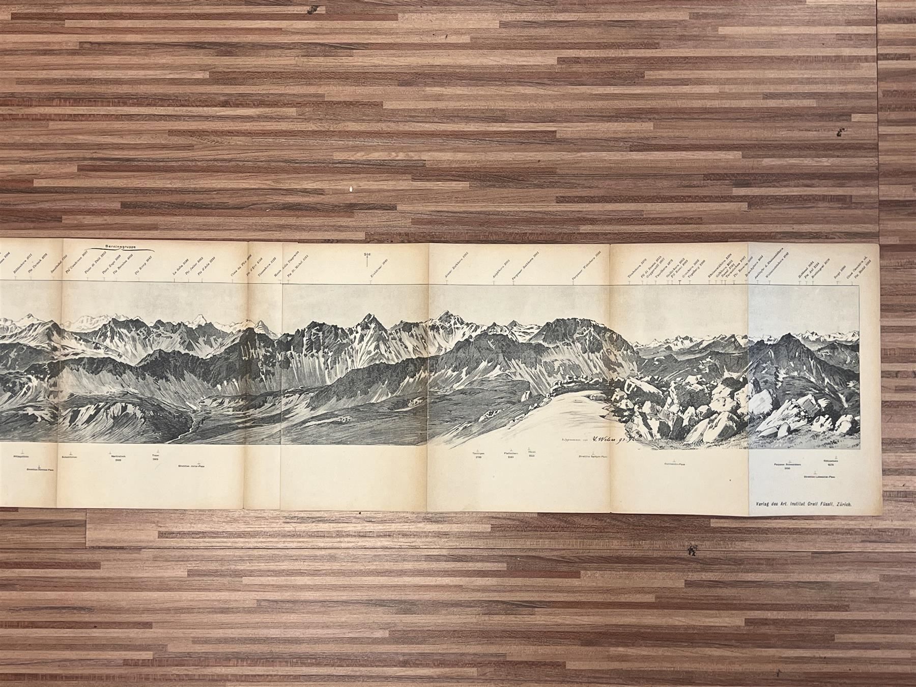 Incisioni: Panorama Aroser Weisshorn Arosa 1880 – Usato da Adliswil venduto da buch_und_kunst 2