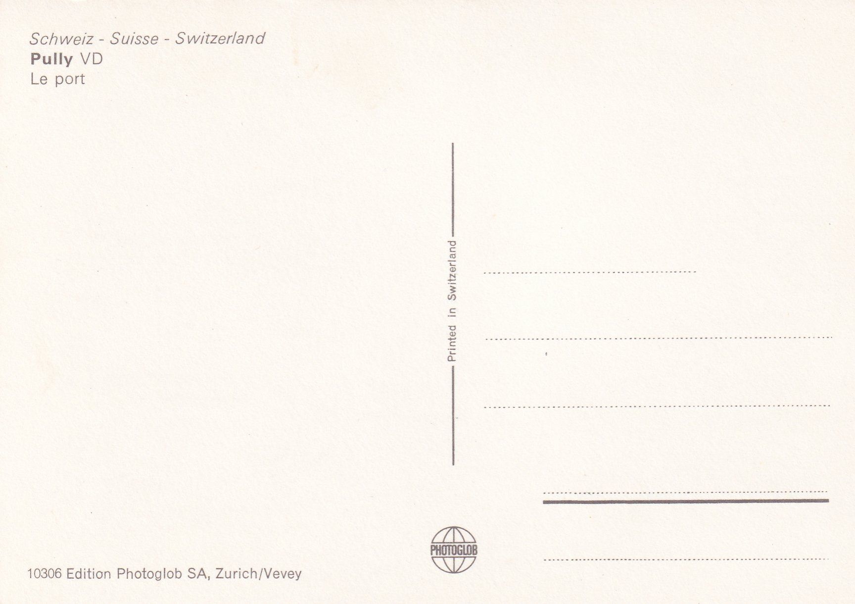 Cartoline postali: Pully (Vue aérienne) /aw – Usato da Hombrechtikon venduto da Rudolf07 1