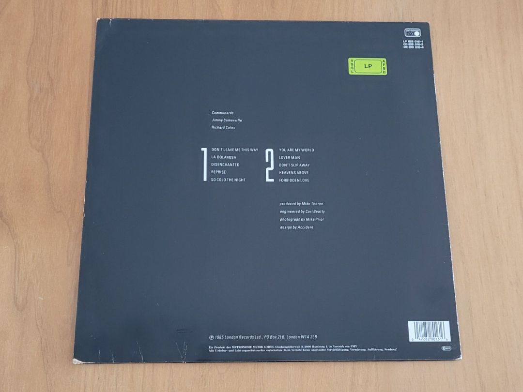 Dischi in vinile: LP The Communards – Usato da Martigny venduto da MZ-67 1