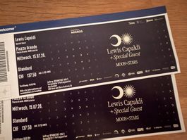 2 Tickets Lewis Capaldi Moon & Stars Locarno 15.07. (today)