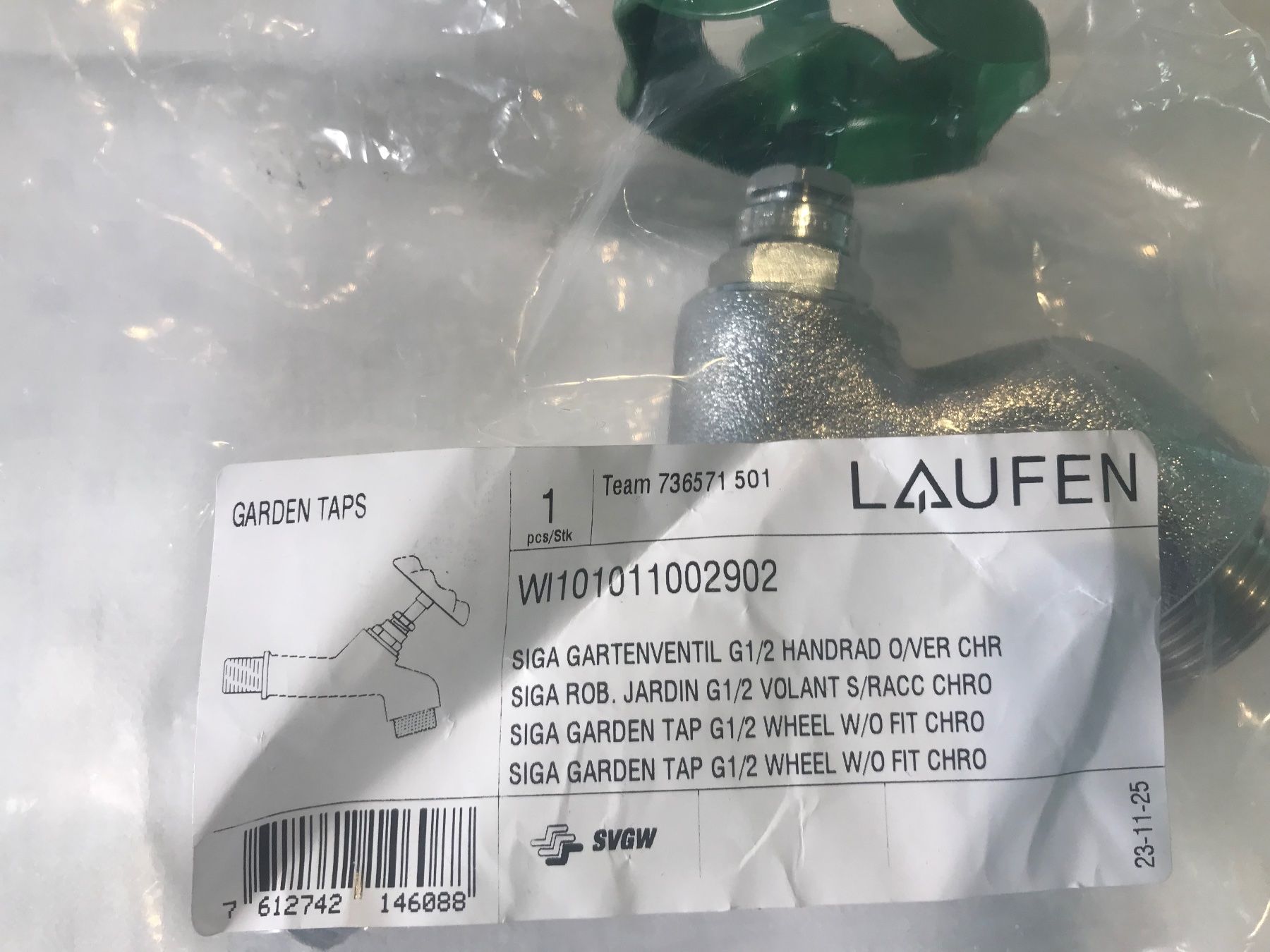 Laufen Rubinetteria: Neues Gartenventil, Laufen, 1/2" – Nuovo e nell'imballaggio originale da Winterthur venduto da efant12 1