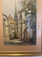 Gravure ancienne de Genève- signée