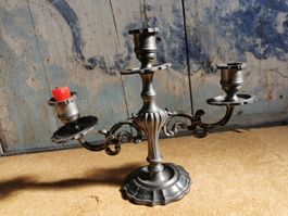 Kerzenständer Zinn Kerzenleuchter Goth Barock Gründerzeit