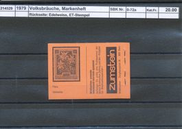 1979 Volksbräuche "rotorange", Markenheftchen, ET-gestempelt