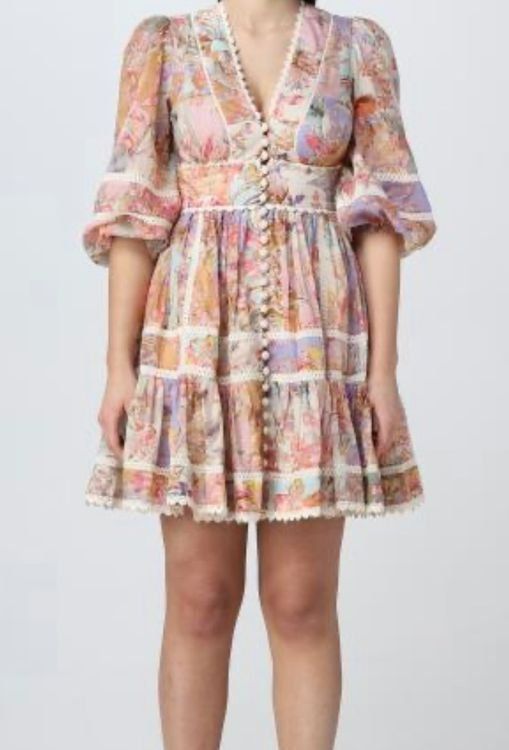 Zimmermann Vestiti: Zimmermann Kleid, Gr. 2/M, Leinen und Baumwolle – Usato da Genève venduto da latestthought 1