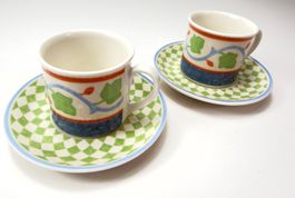 VILLEROY & BOCH Twist Lucca Tassen mit Untertellern 2er Set