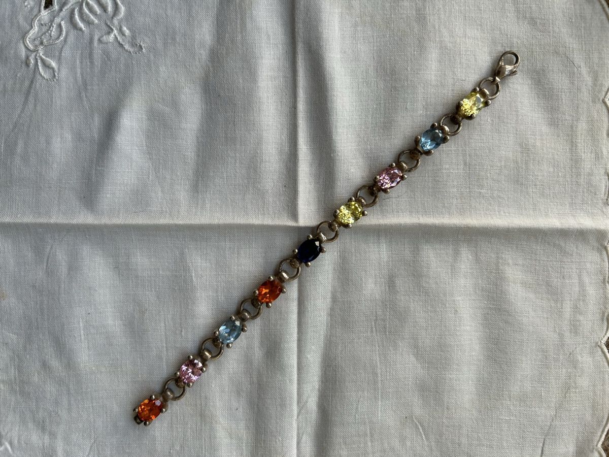 Armbänder & -reifen: Armband Silber mit Glassteinen – Gebraucht aus Birsfelden von Exclusivity 1