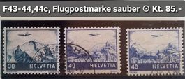 MA299) F43-44,44c Ĺandschaft und Flugzeuge Kt. 85.-