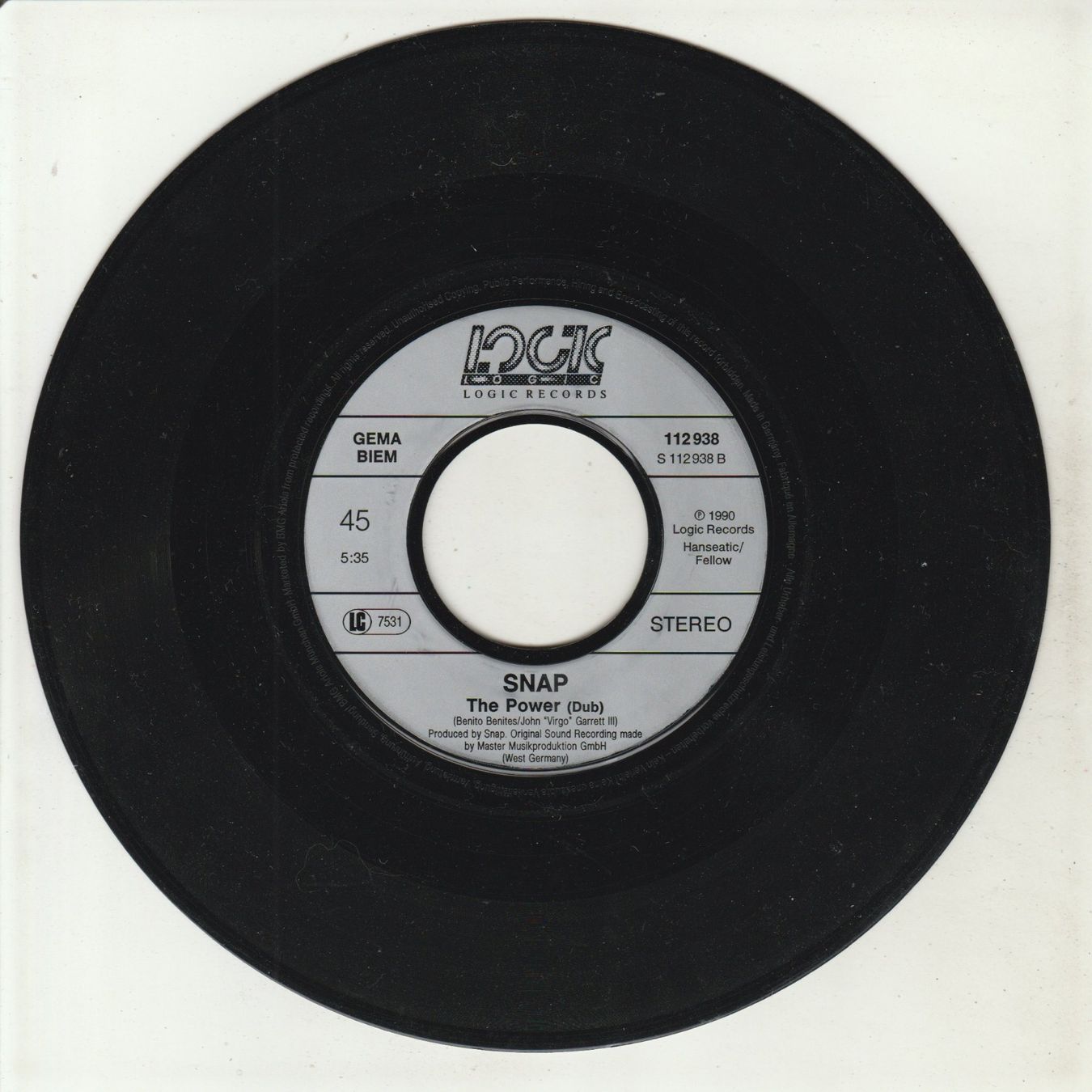 Schallplatten: Snap! - The Power 7" Vinyl 1990 – Gebraucht aus Tübach von JamesStone 3