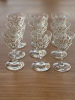 Kristall-Likoergläser Set, 9 St,Vintage Design, Top!