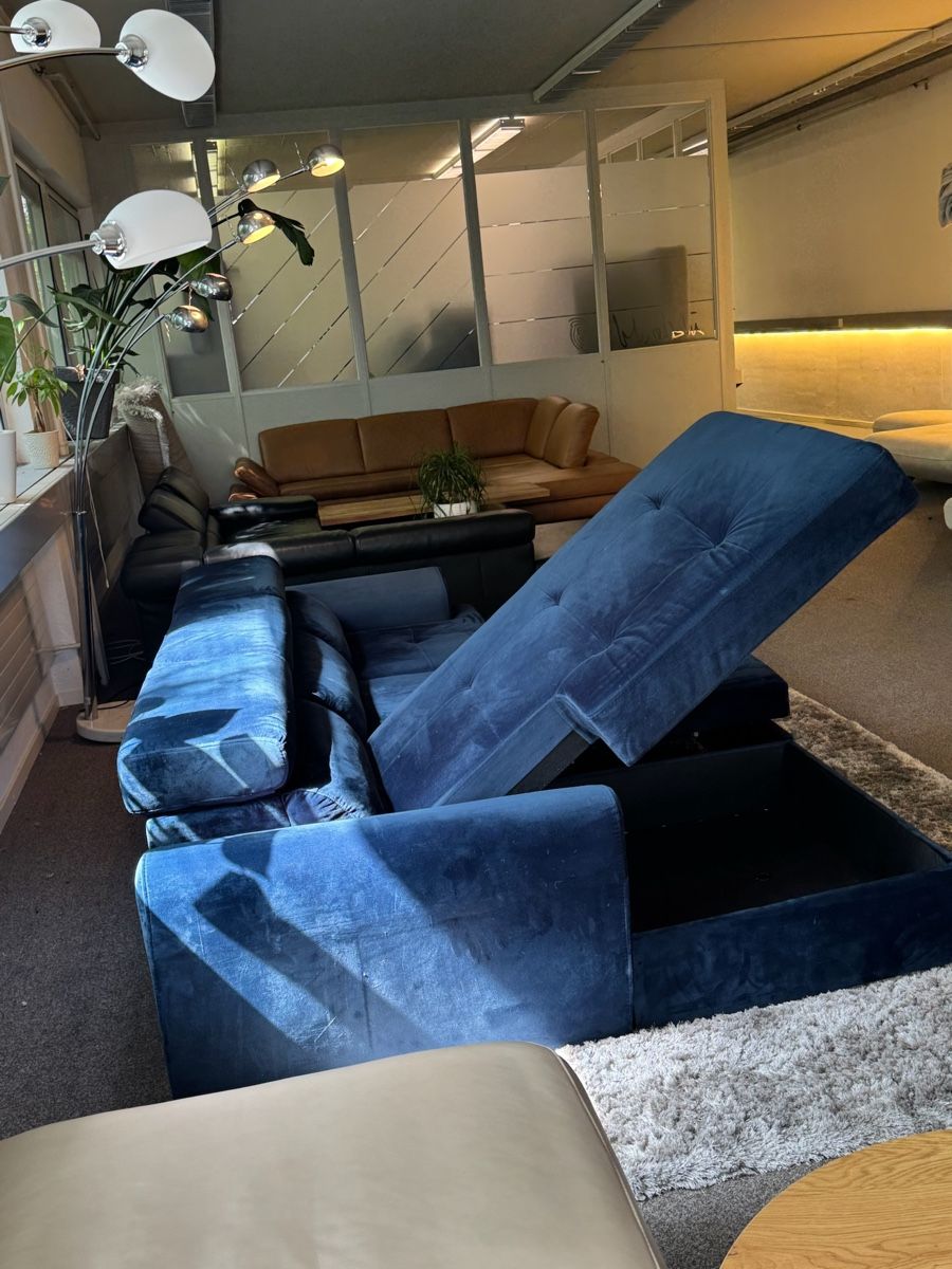 Divani: Ecksofa Marineblau mit Schlaffunktion – Usato da Fehraltorf venduto da Sofalab.swiss 5