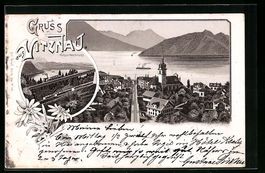 Vorläufer-Lithographie Vitznau, 1895, T