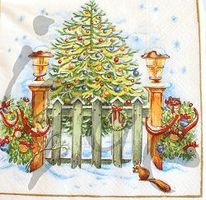 Serviette weihnachtsbaum (w313) 2Stk.
