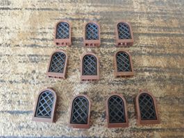 lego 30044 et 30046 lot de 10 pièces Reddish Brown Window