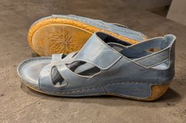 Leder-Sandaletten Gemini jeansblau Gr. 39