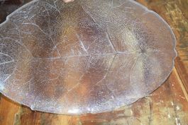 Glas " Blatt " Servierplatte
