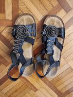 Sandales été cuir noir RIEKER