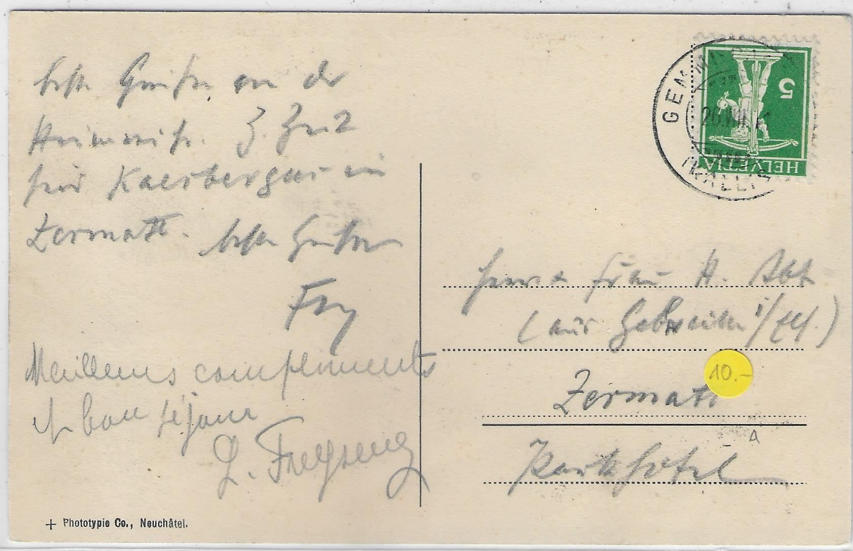Cartoline postali: Col de la Gemmi - Hotel Wildstrubel – Usato da Ettingen venduto da Kartenplanet 1