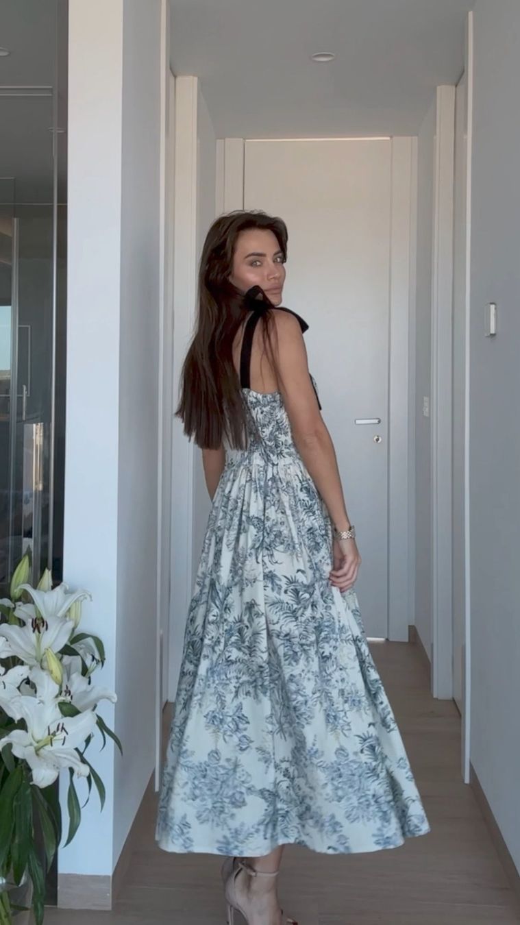 Vestiti: Linen MIDI Dress with Straps Size: S – Nuovo e nell'imballaggio originale da Zürich venduto da Ms.Me-Fashion 7