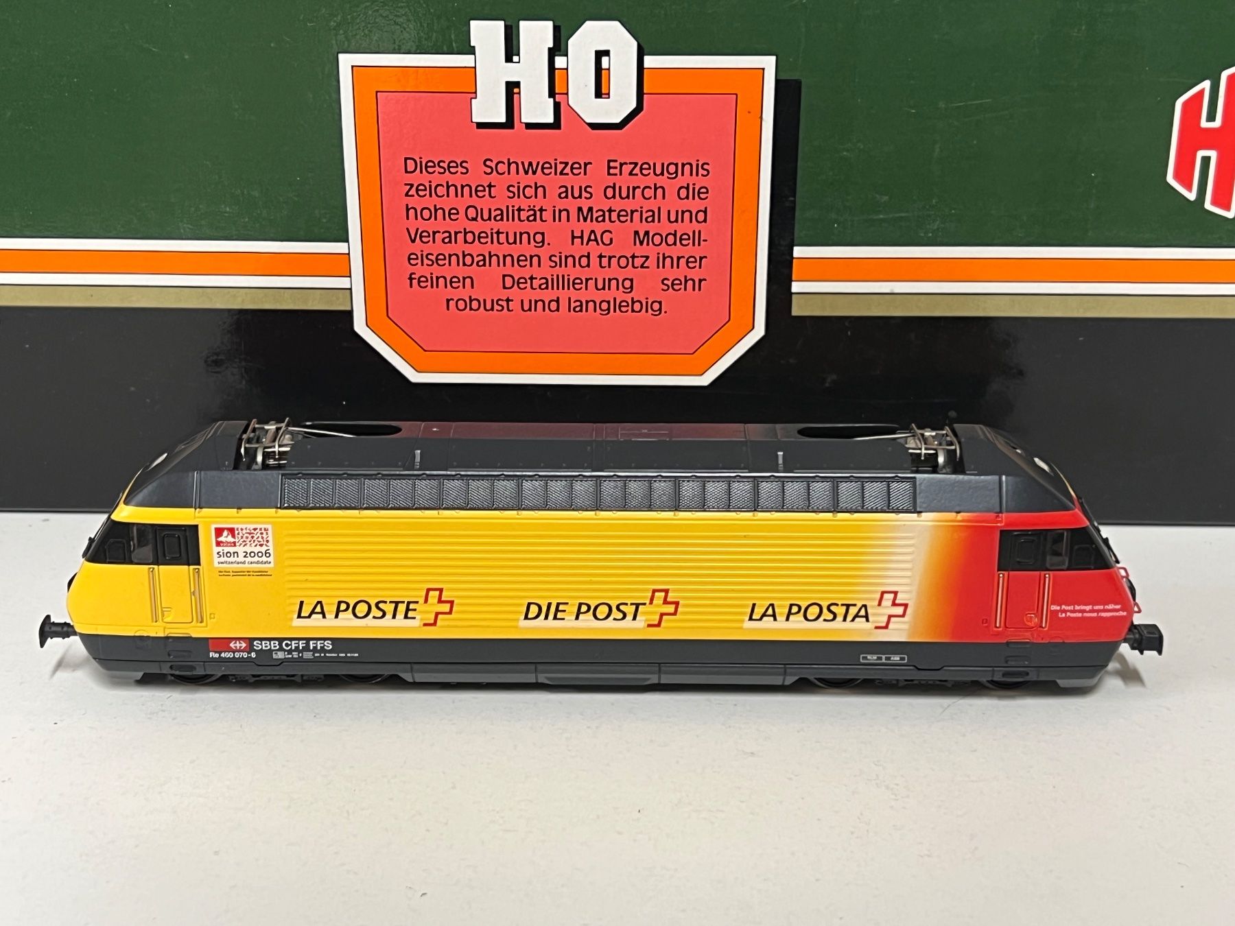 Hag Modellini di ferrovie: HAG Re 4/4 SBB POST Typ 460 Nr.281 H0 DC Analog – Usato da Neuenhof venduto da ludovicco 1