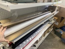 Ganze Rolle Kunststoff-Folie Weiss, neuwertig