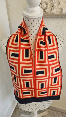 Vintage Schal aus den 1970er Jahren Polyester 16 x 116 cm
