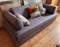 Bali Schlafsofa Maxxi Stoffgrau mit Bettfunktion (wie neu)