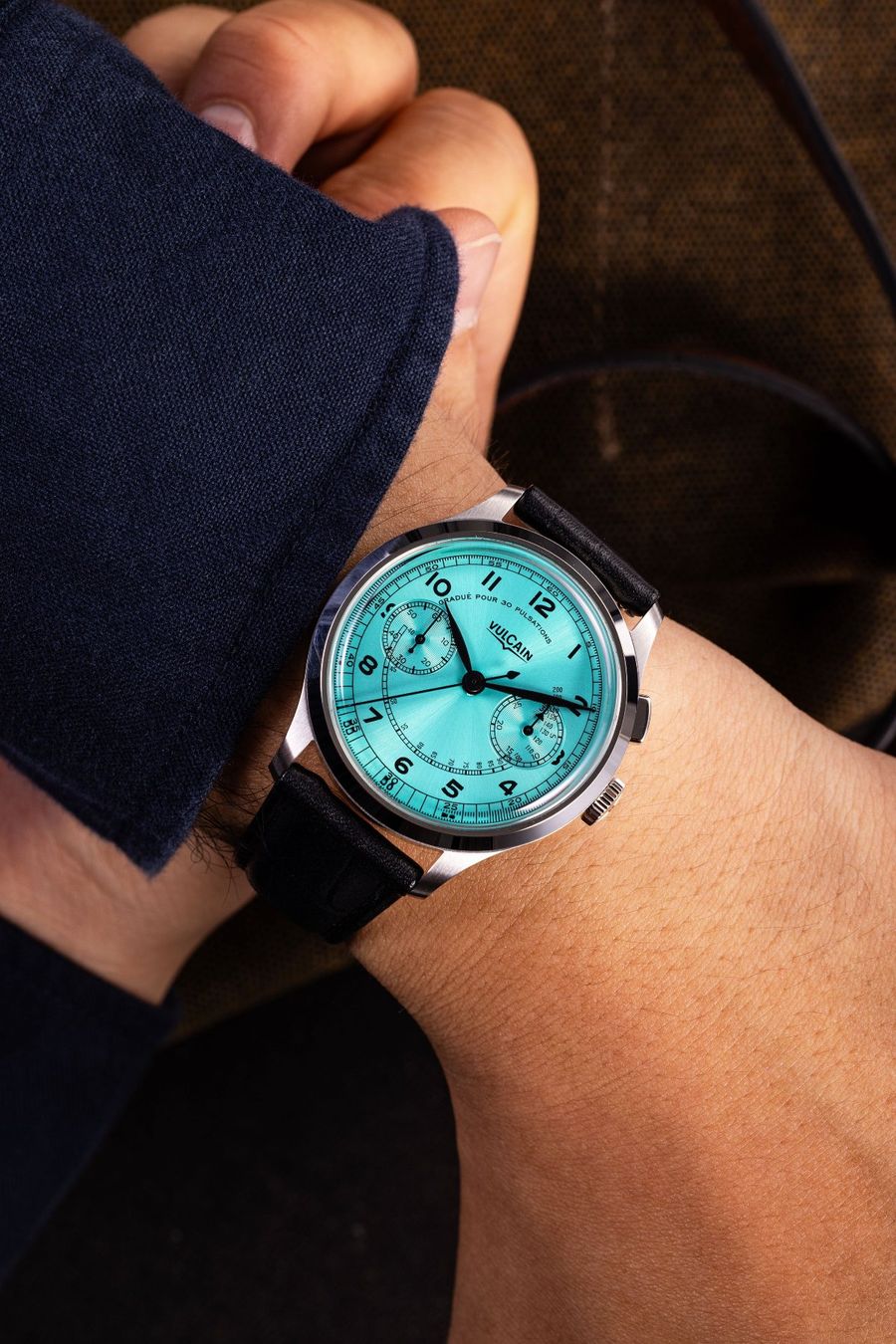 Vulcain Orologi: Vulcain Manual Monopusher Heritage Turquoise – Nuovo e nell'imballaggio originale da Carouge GE venduto da Watchaser 2