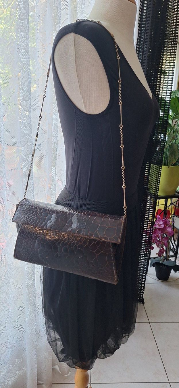 Borse da donna: Sac brun croco Vintage – Usato da St-Triphon venduto da Jldr0
