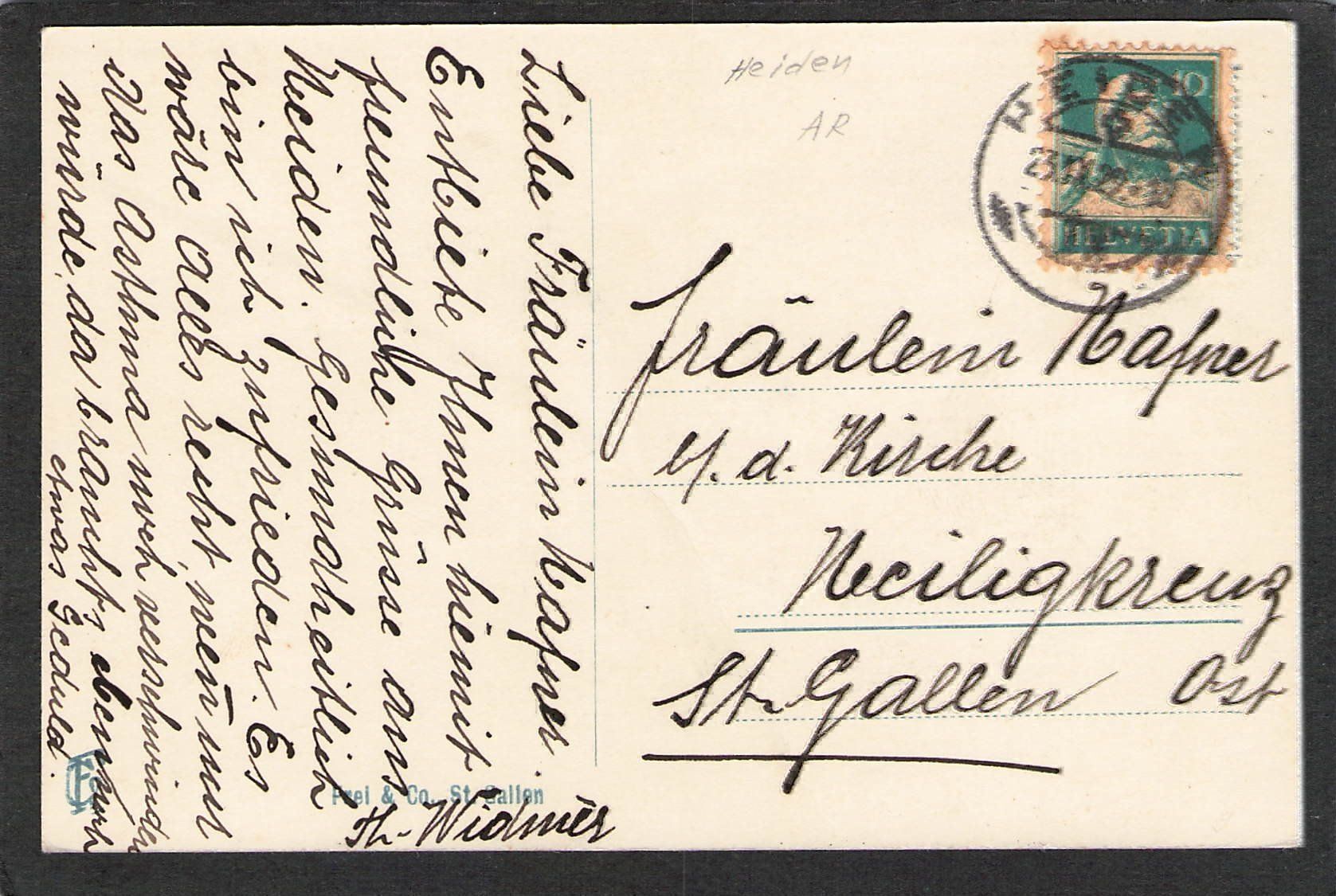 Ansichtskarten: - Heiden , Pension Nord , 1927 – Gebraucht aus Reichenburg von Pipo-67 1