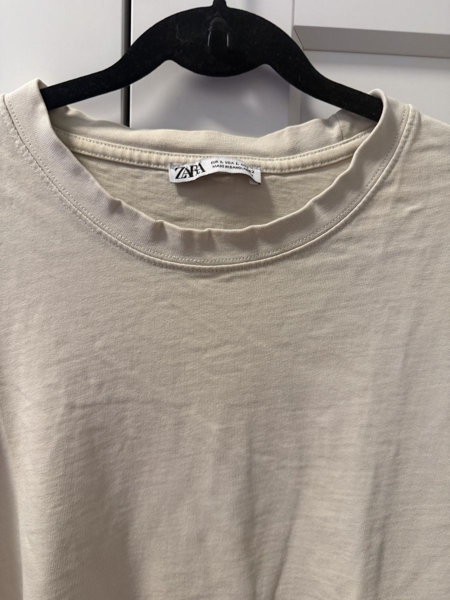 Zara T-shirt: Zara Basic T-Shirt, Beige, Gr. L, Top Zustand – Usato da Bassersdorf venduto da Sandy456 1