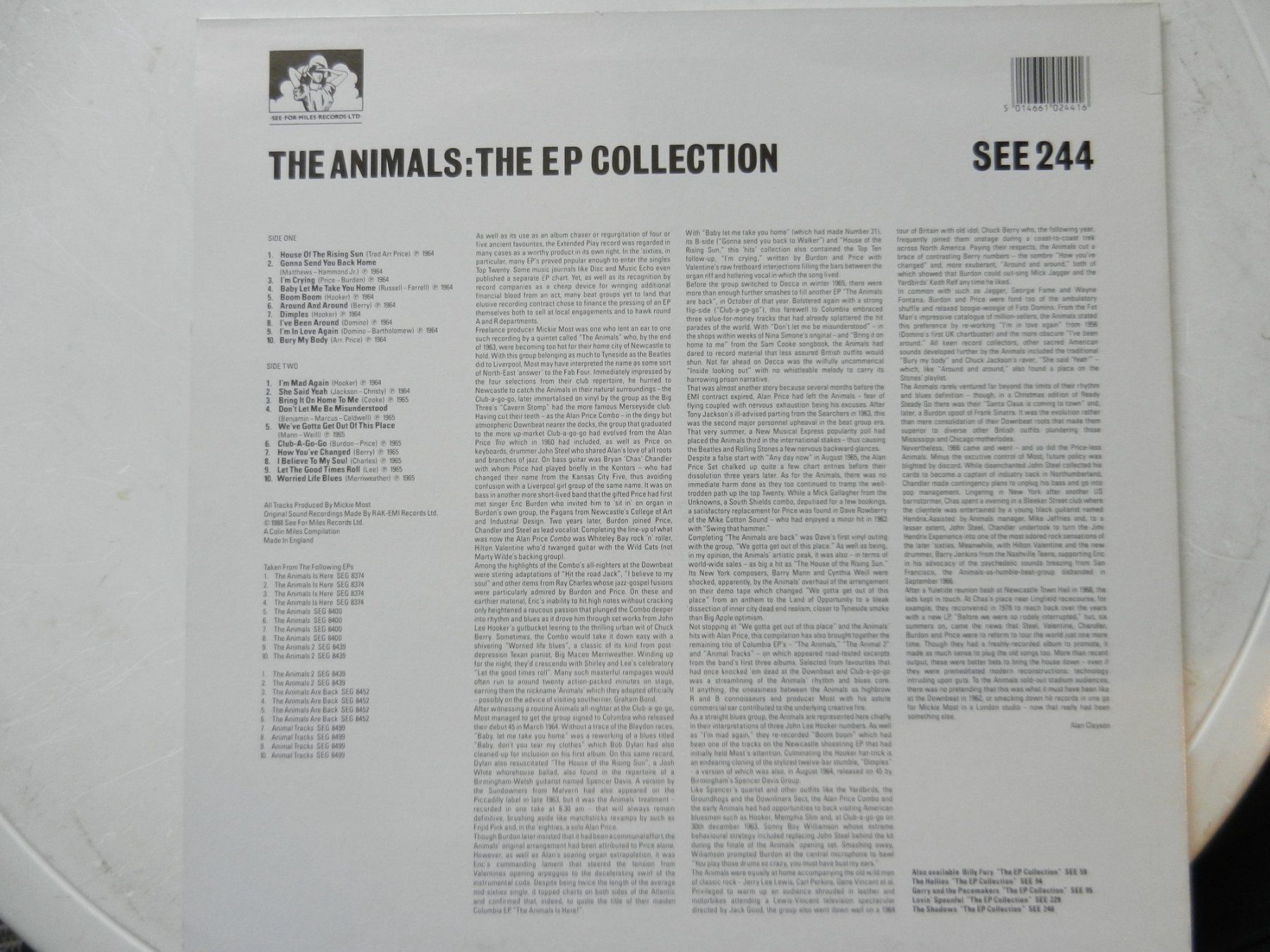Dischi in vinile: The Animals - The EP Collection – Nuovo (secondo la descrizione) da Ecublens VD venduto da Popeye007 1