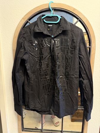 SMOG Hemd schwarz Grösse S, casual-modisches Frühlings-Shirt