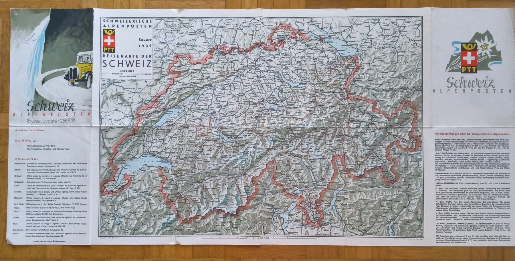 Documenti: SCHWEIZER Alpenposten Sommer 1939 – Usato da Hallau venduto da histoiremerveilleuse 2