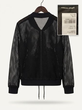 MARC CAIN Sports Mesh-Jacke/ Bomberjacke Schwarz -Gr.N4 (40)