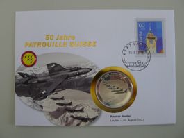 2013, Numisbrief /Münzbrief Patrouille SUISSE 50J, +W94