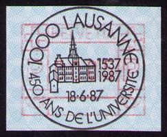 ATM 7lllb_S-VO 1000 LAUSANNE_450 ANS DE L’UNIVERSITÉ_18.6.87