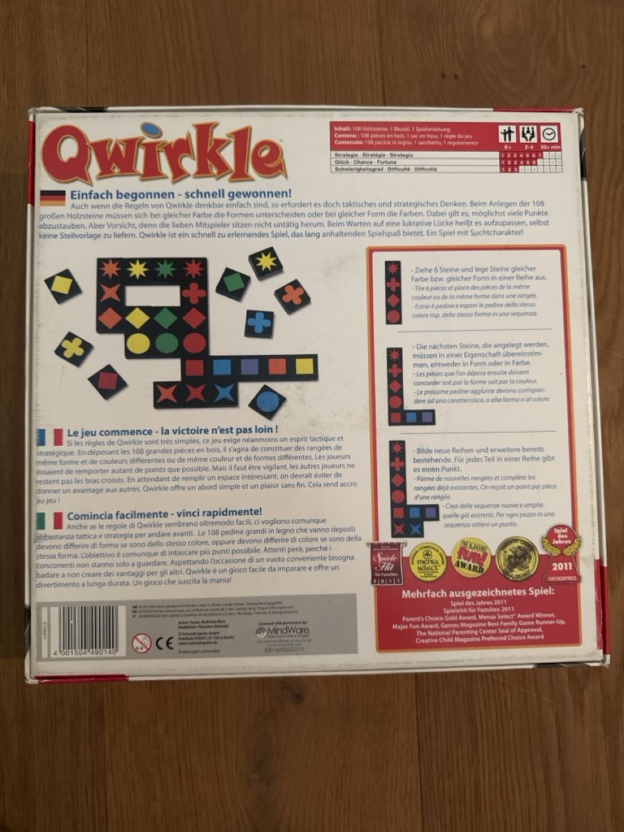 Giochi: Qwirkle – Usato da Menziken venduto da xirixs 3