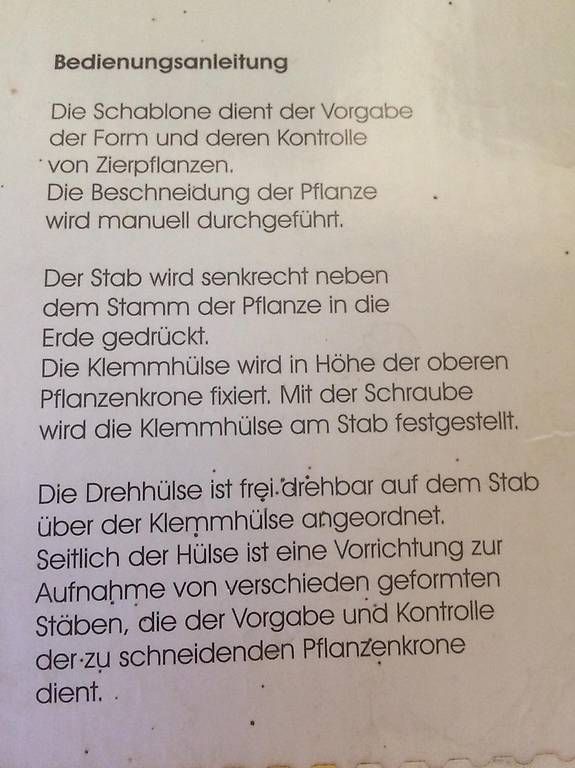 Sciablone: Buchsbaum Schablone – Usato da Arnegg venduto da bucher21 1