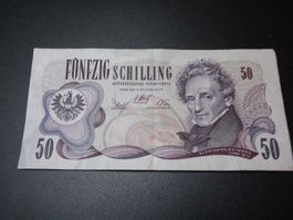 50 österreichische Schilling Note 1970