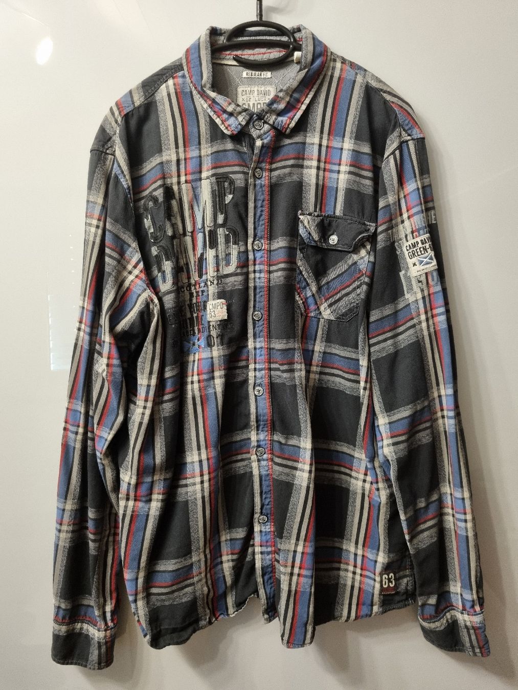 Hemden: Camp David Karohemd Blau Rot Grösse XL Regular Fit – Gebraucht aus Waltenschwil von Poggi24