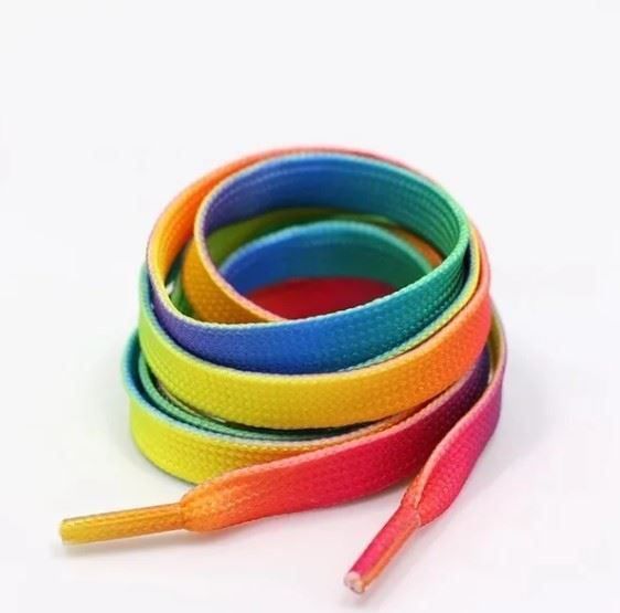 Dekobänder: Schuhbändel Regenbogen Schnürsenkel – Neu und originalverpackt aus Dintikon von Vexi 1