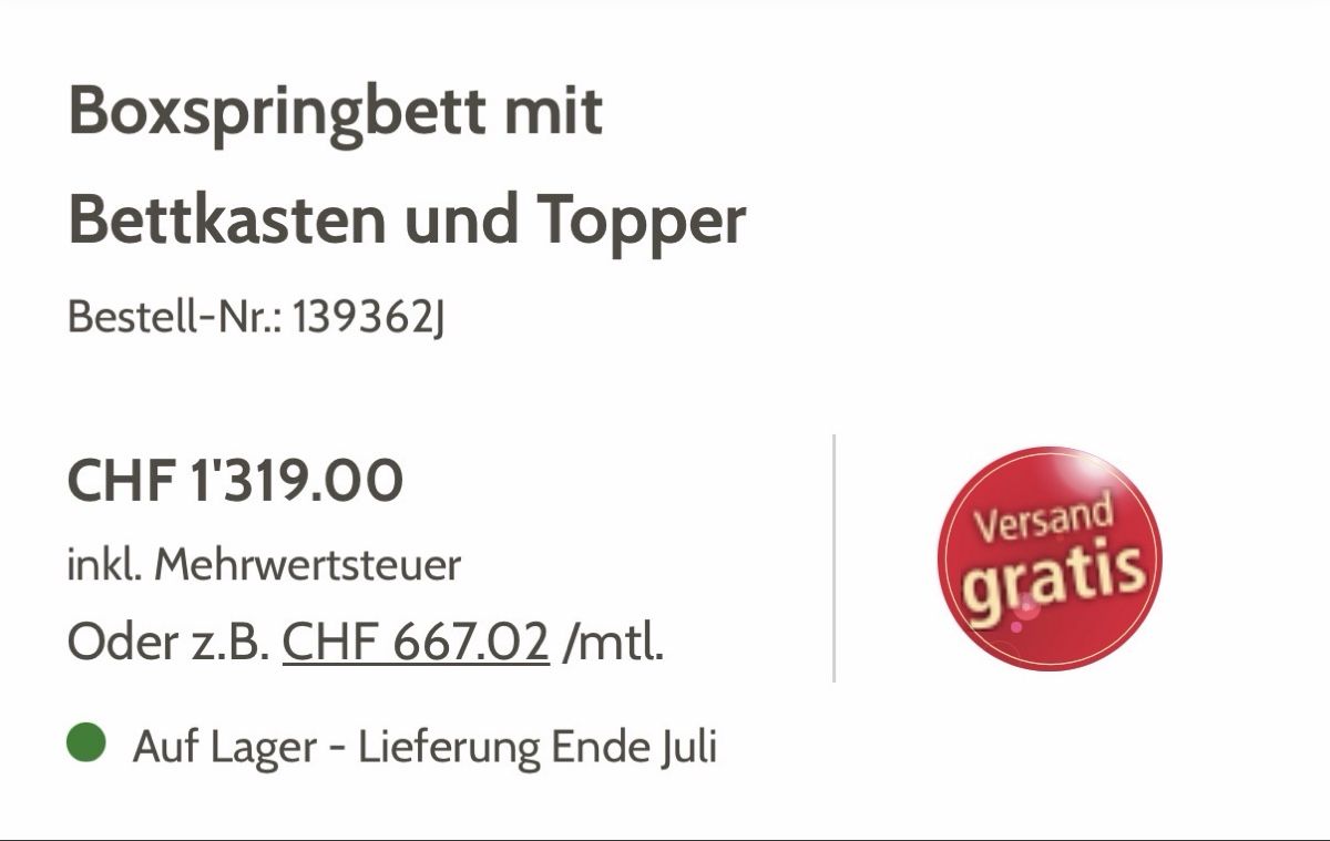 Letti: Boxspringbett mit Bettkasten und Topper 180x200 – Usato da Berg TG venduto da Jasin_97 2