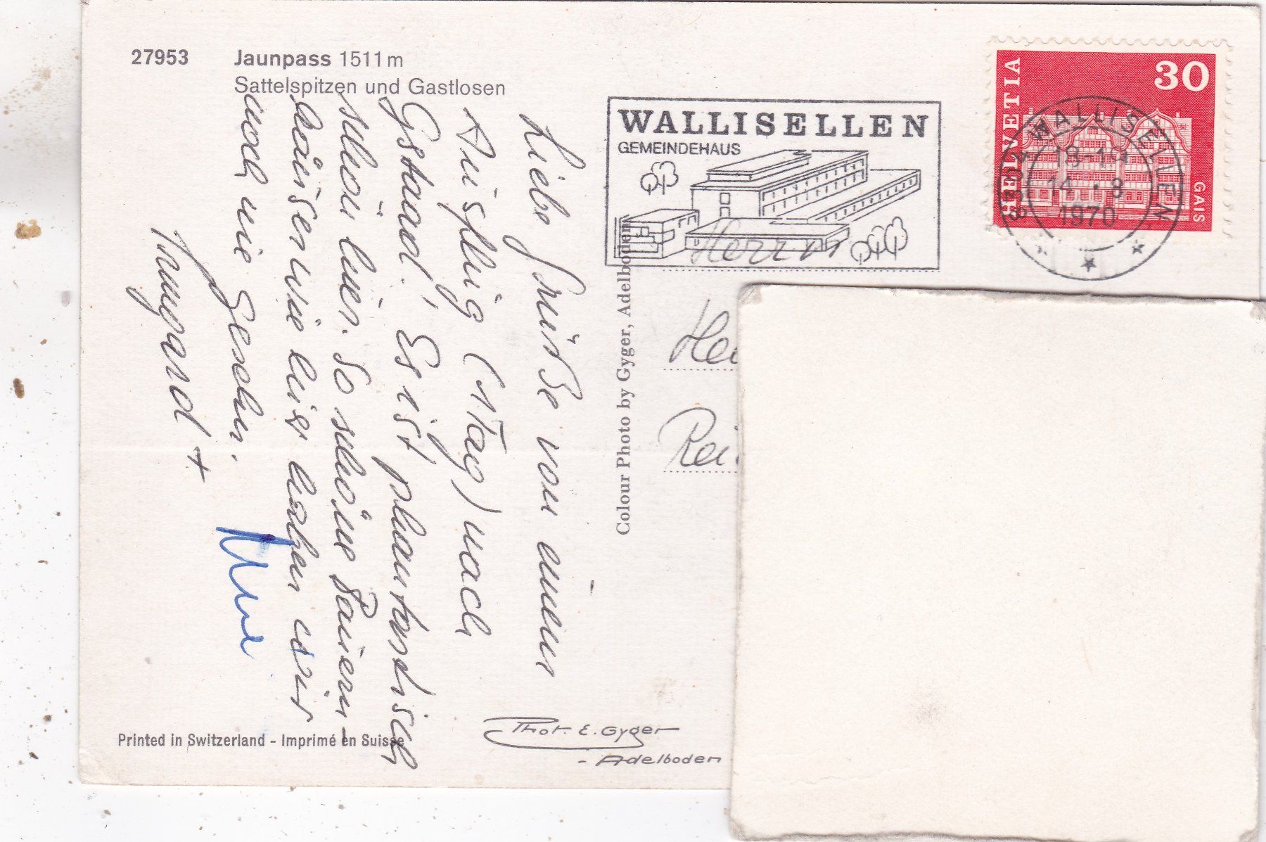 Cartoline postali: Jaunpass 1970 – Usato da Herisau venduto da Lisegrat2008 1
