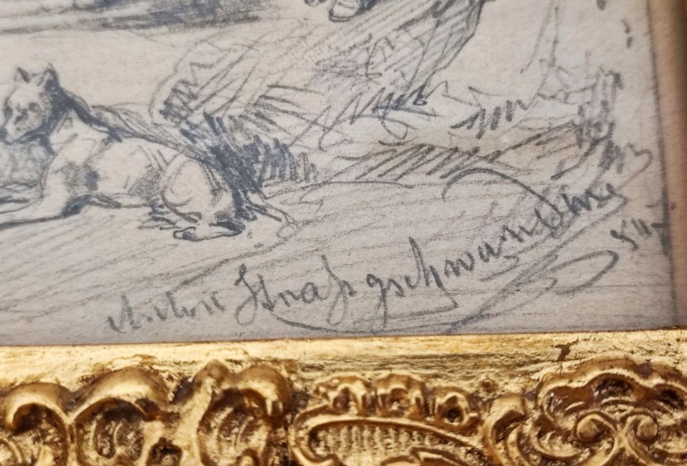 JOSEF ANTON STRASSGSCHWANDTNER – Kavalleristen bei der Rast (Gebraucht ...