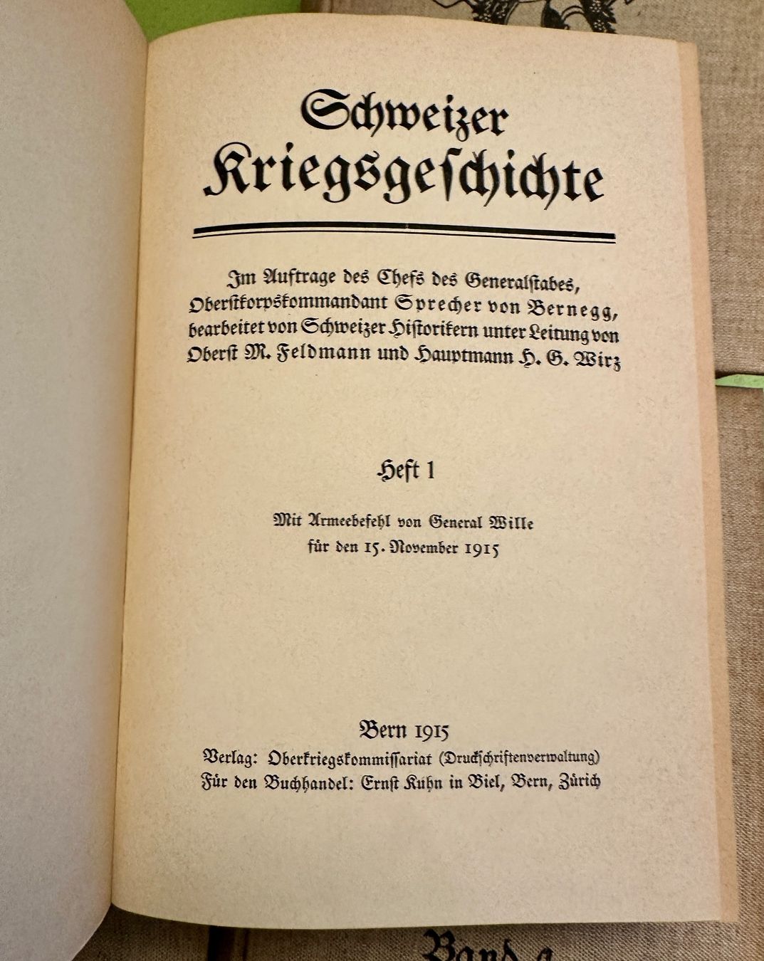 Libri: M. Feldmann, H.G. Wirz: Schweizer Kriegsgeschichte. 4 Bde. – Usato da Zürich venduto da allp 2