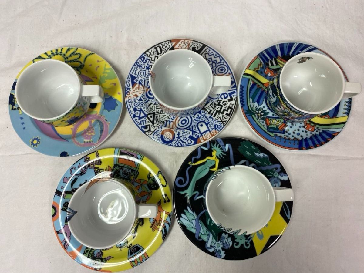 Bopla Set di piatti: 5.Coole Bopla Kaffeetassen mit Teller Design ! – Usato da sursee venduto da trilli-tralli 2