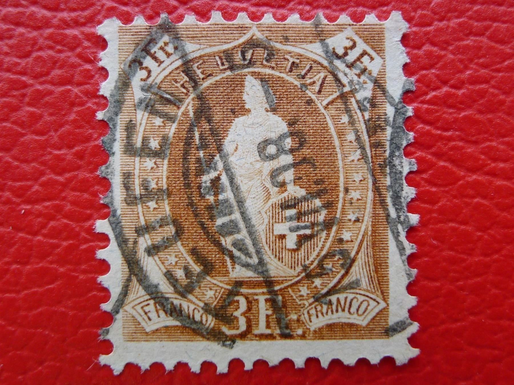 Tutti i francobolli: 1908, Stehende: 100Ba mit Vollstempel TEUFEN, Kat: 140.- – Usato da Sursee venduto da Luzernerraute 1