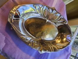WMF Jugendstil Art Nouveau Messing versilberte Schale 1900