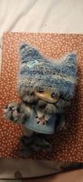 may mei kitten bleu rayé abec bonnet et attache 